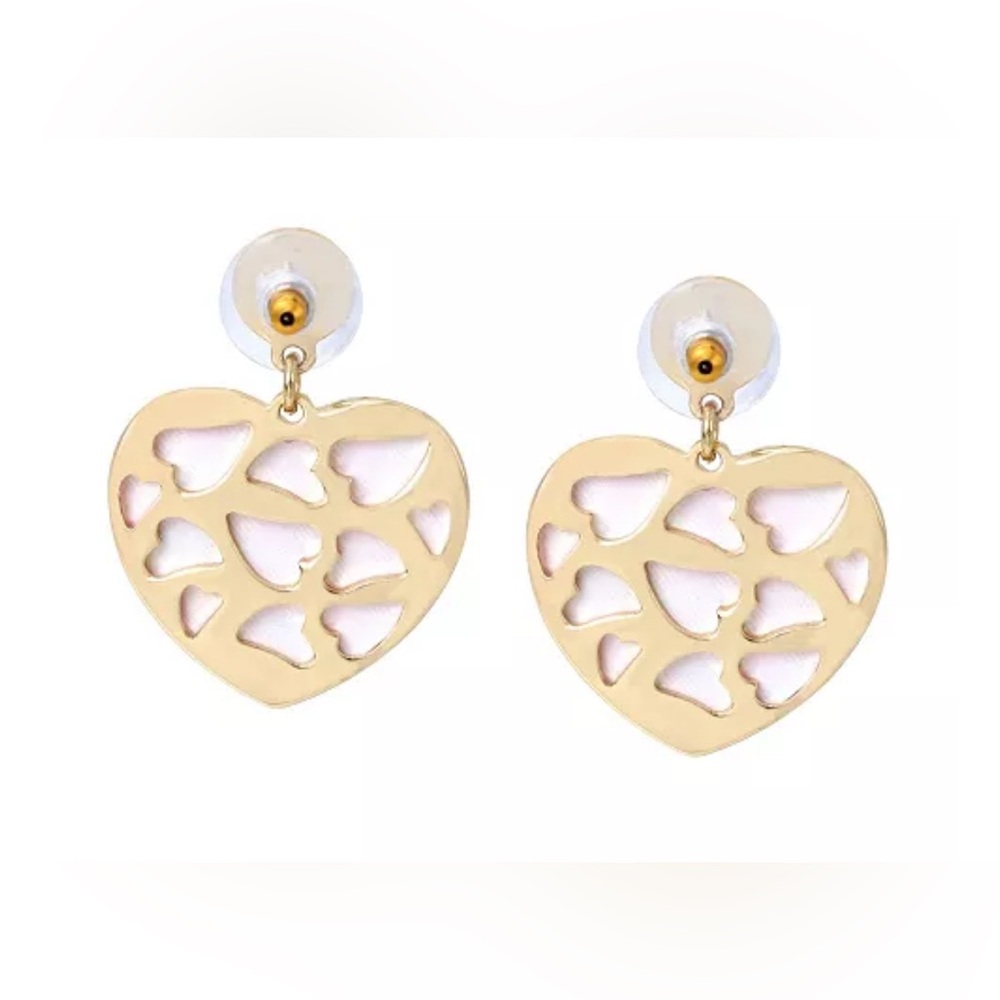 Lot of 2x NWT [Betsey Johnson] Heart Earrings & Ring Pop Keychain/Handbag Charm - Picture 6 of 16